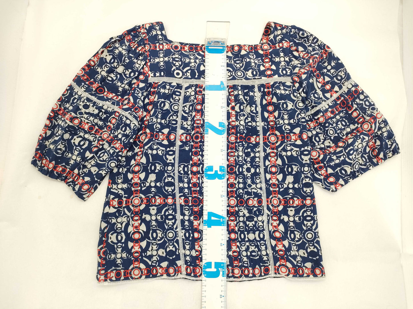 CHANEL 07AP31982 Coco Mark All-Over Print Blouse Top