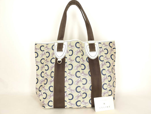 CELINE Carriage Logo Tote Bag