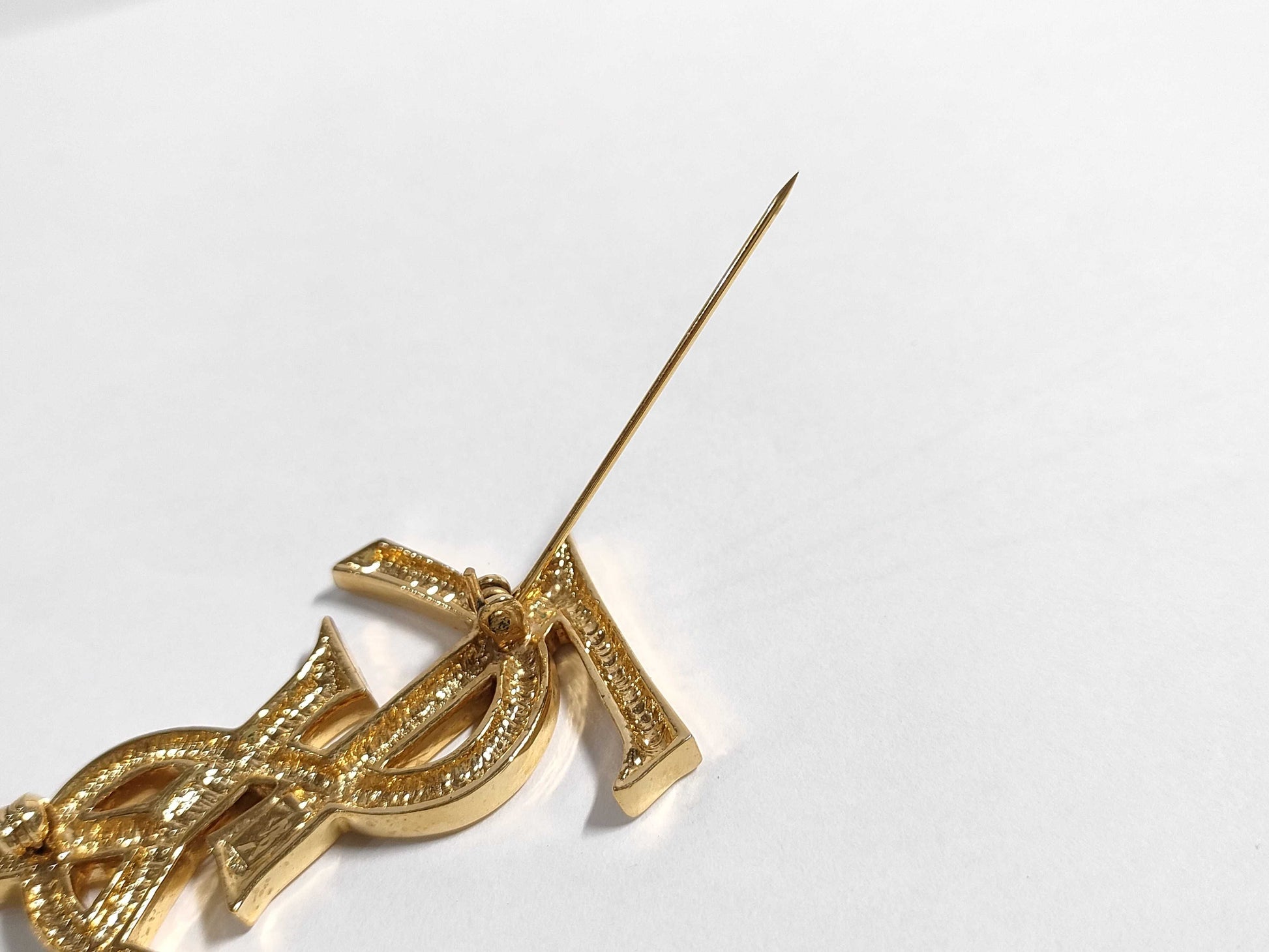 Yves Saint Laurent YSL Brooch YSL Logo Brooch