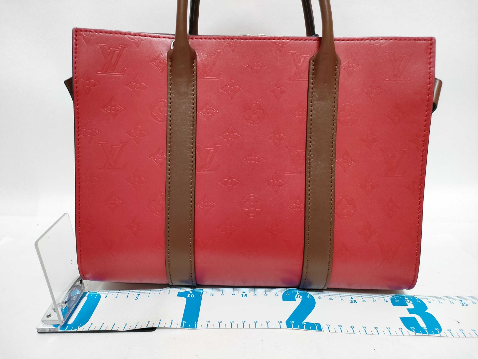 LOUIS VUITTON Very Tote MM Monogram Red M42889 IC Chip Compatible Handbag