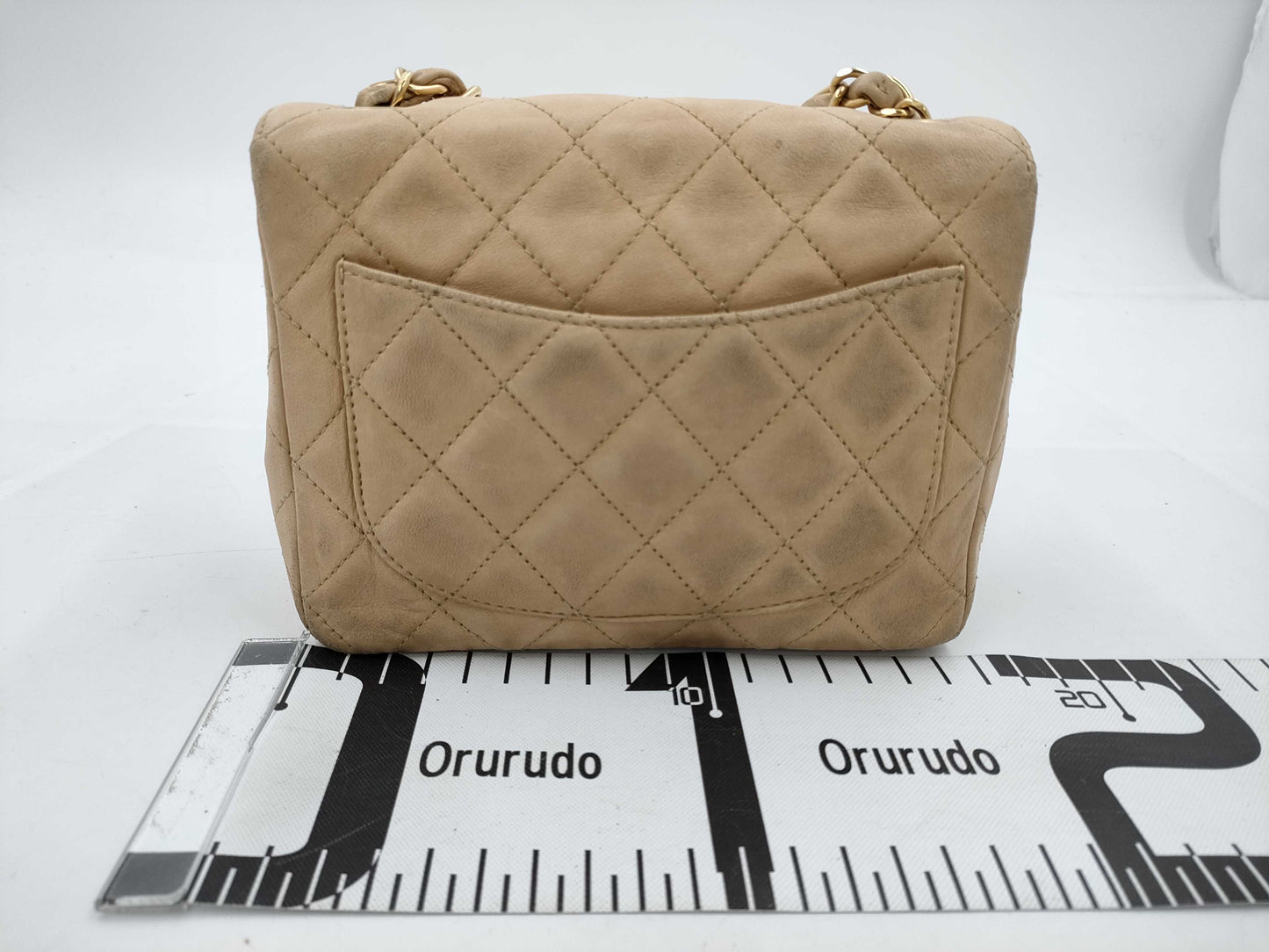 CHANEL Mini Matlassse Chain Bag Beige Gold Fittings 6th Series 6859091 Shoulder Bag