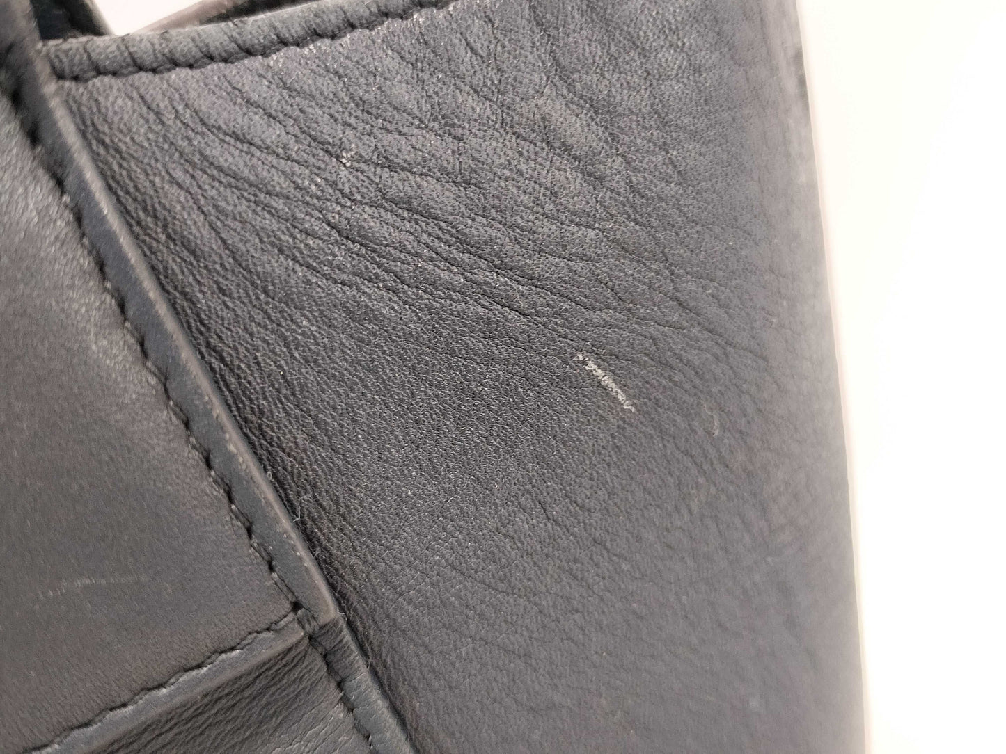 CELINE CELINE Belt Bag 2way Handbag Navy Leather Handbag