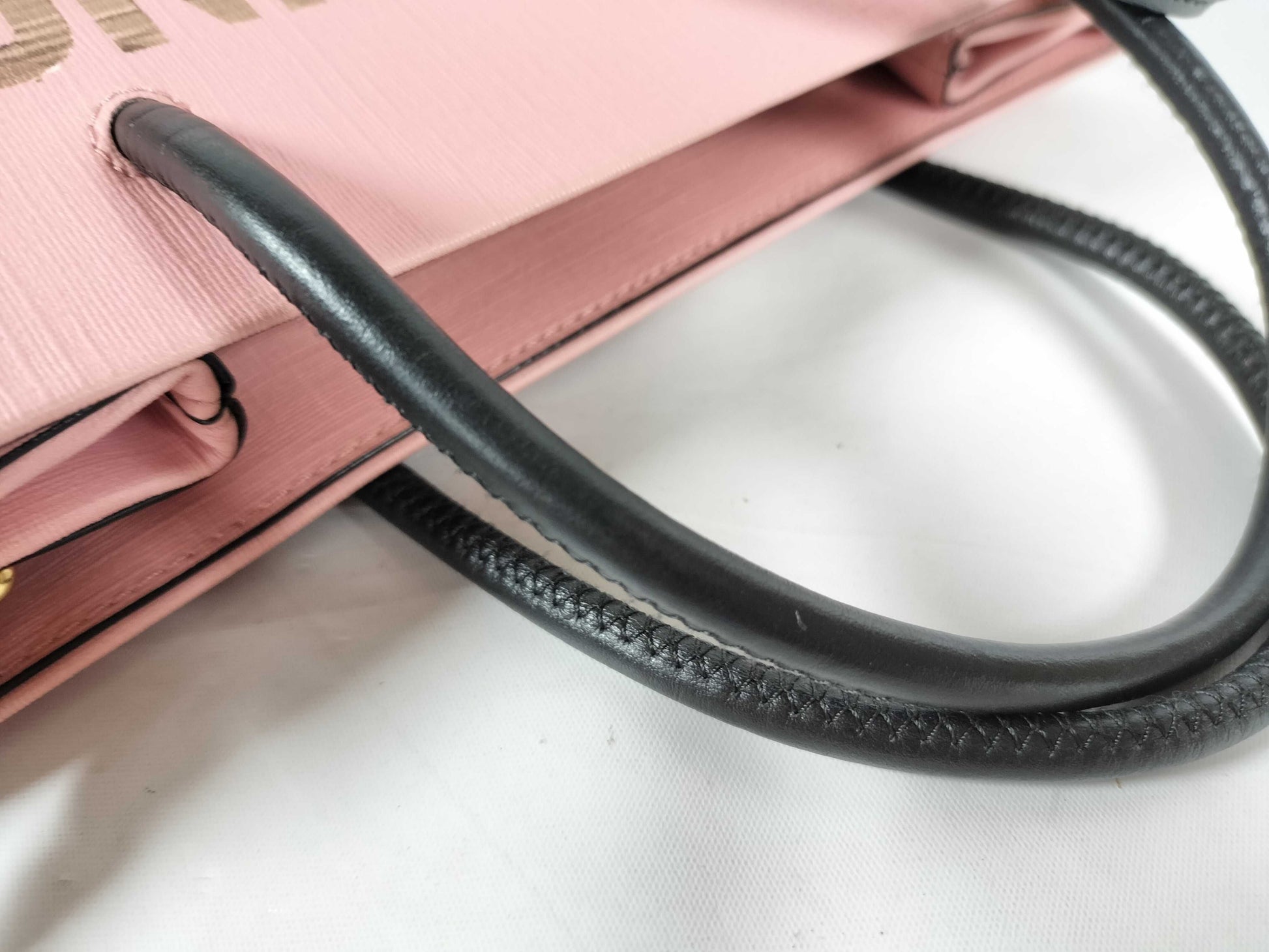 MOSCHINO Leather 2-Way Handbag, Pink