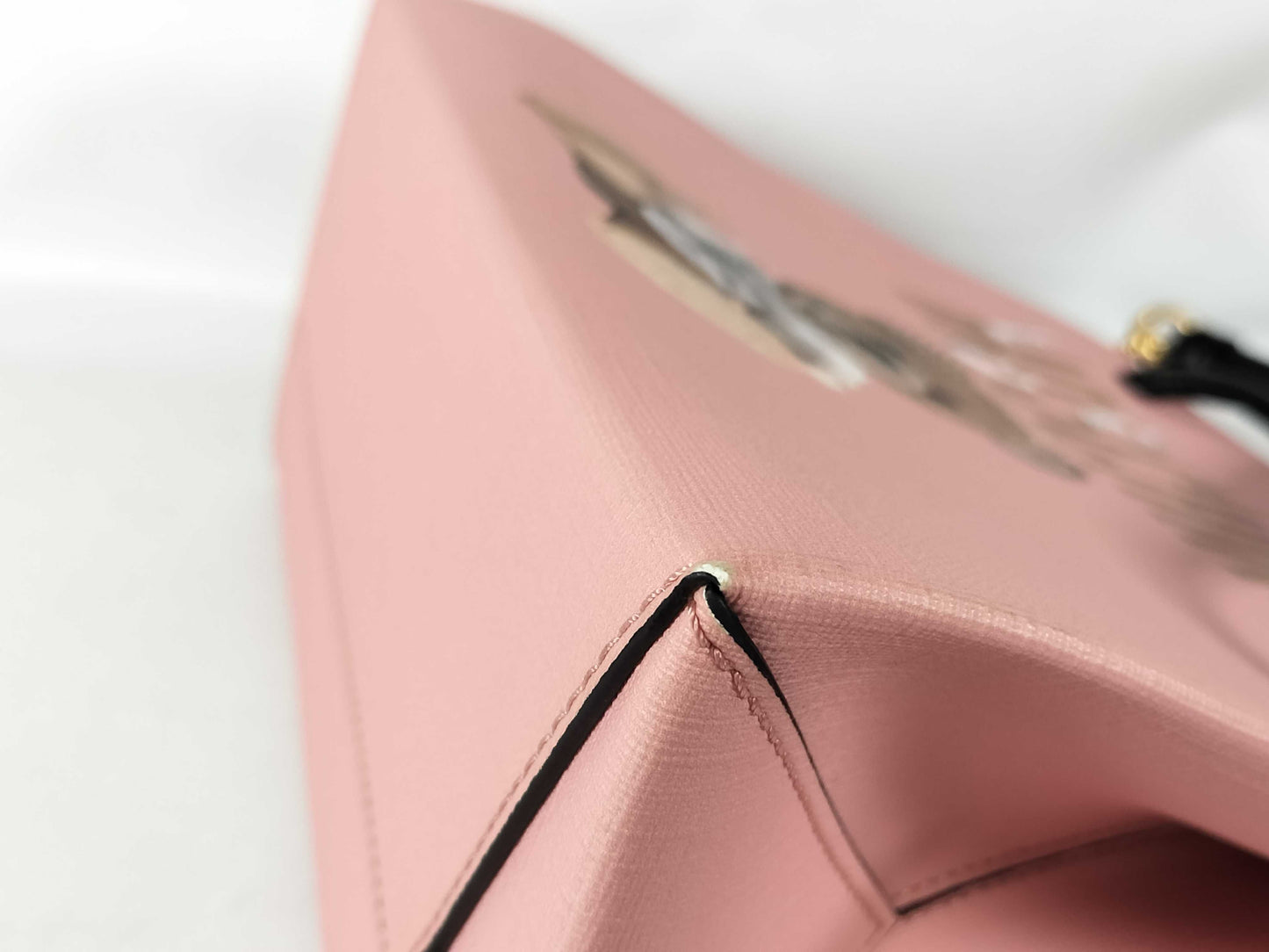 MOSCHINO Leather 2-Way Handbag, Pink