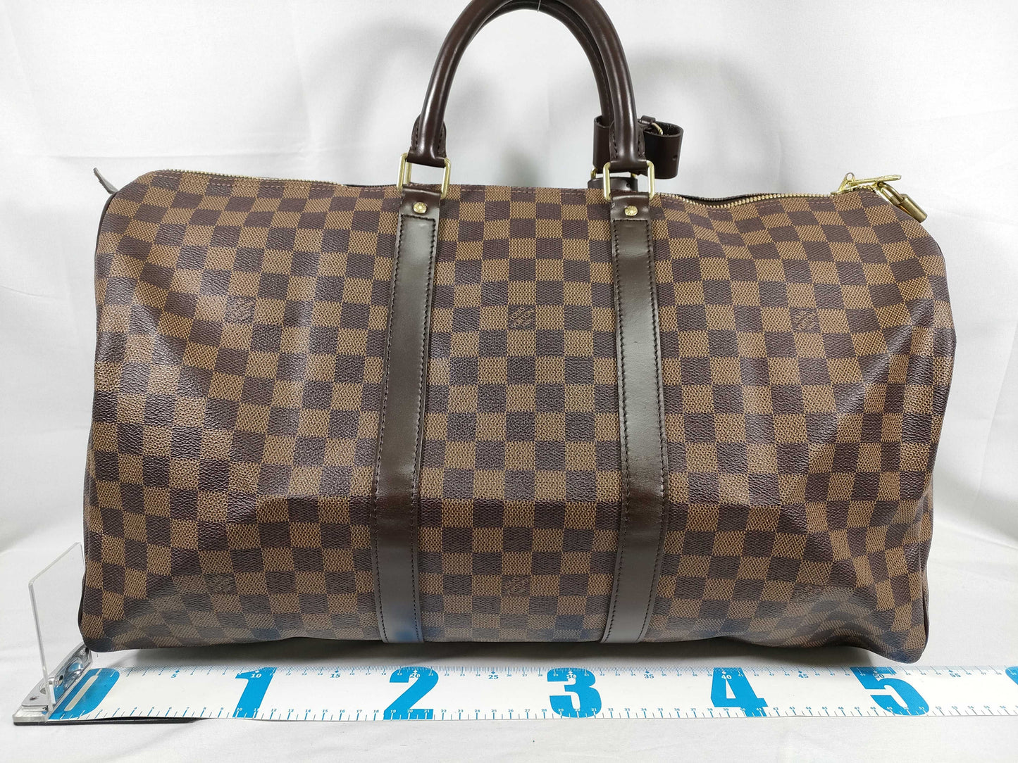 LOUIS VUITTON Damier Keepall 50 Boston Bag N41427 MB1068 Brown
