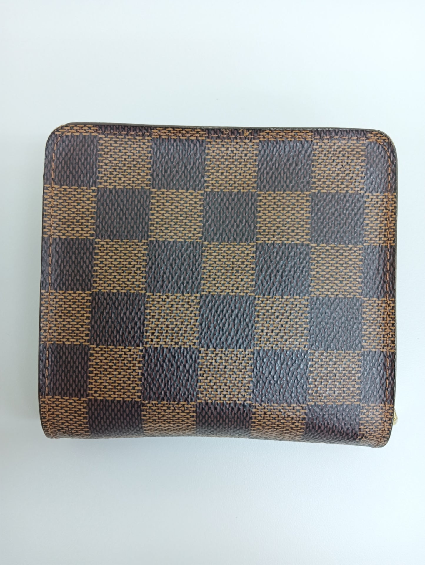 LOUIS VUITTON Vuitton Damier Compact Zip N61668 CA2059 Brown Compact Wallet Wallet