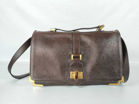 FENDI Leather Lock Shoulder Bag Shoulder Bag