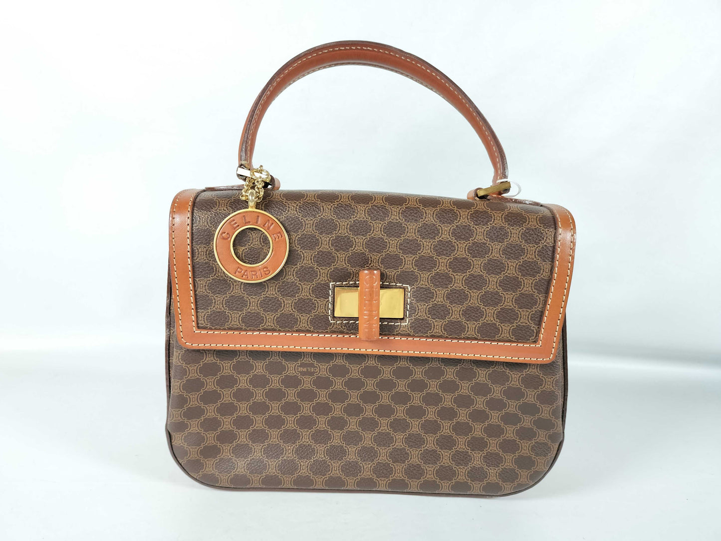 CELINE Macadam Turnlock Handbag