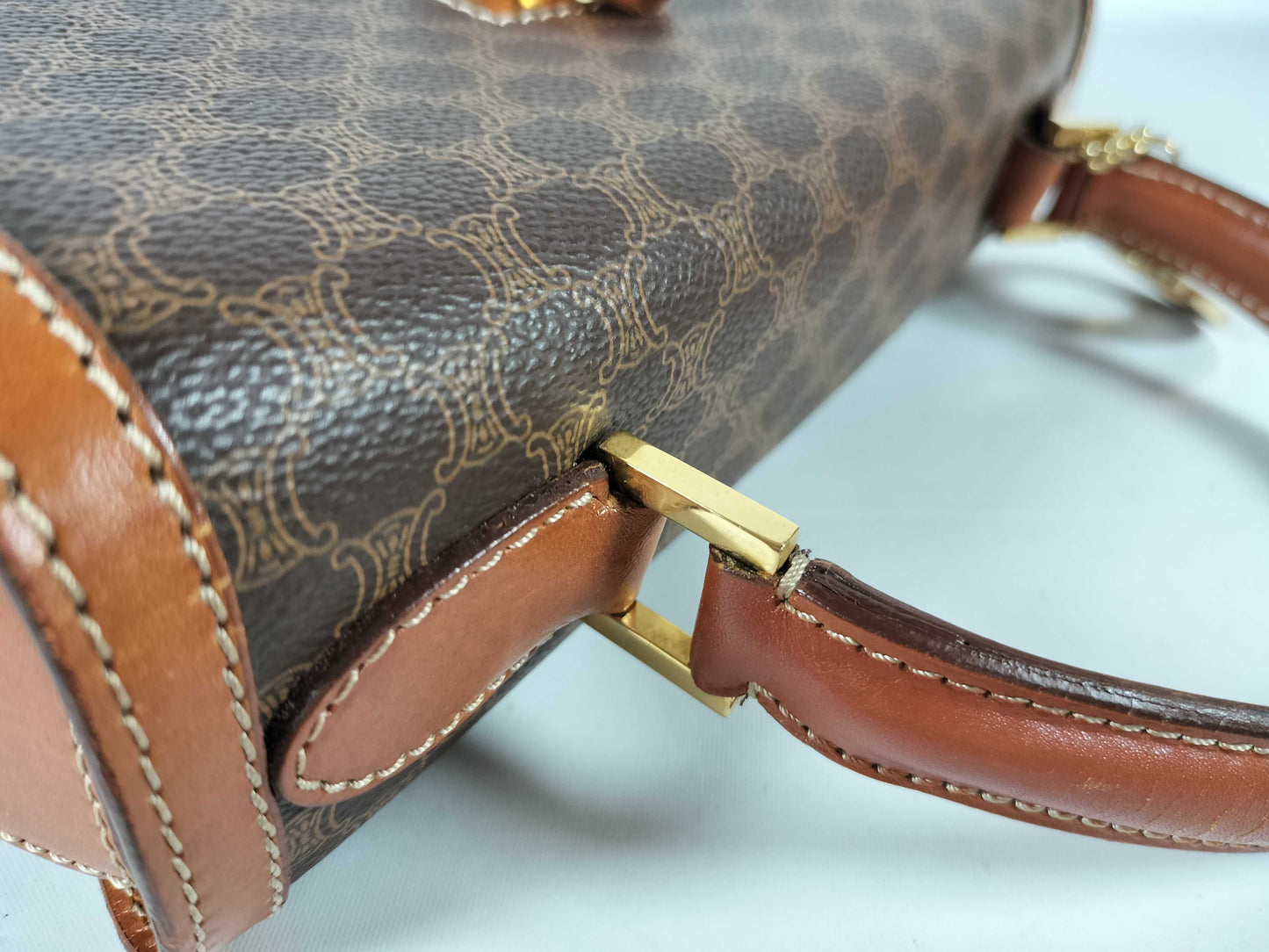 CELINE Macadam Turnlock Handbag