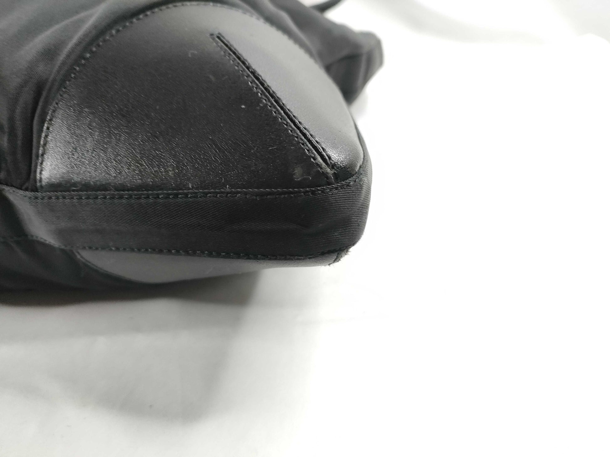 PRADA nylon triangle logo tote bag