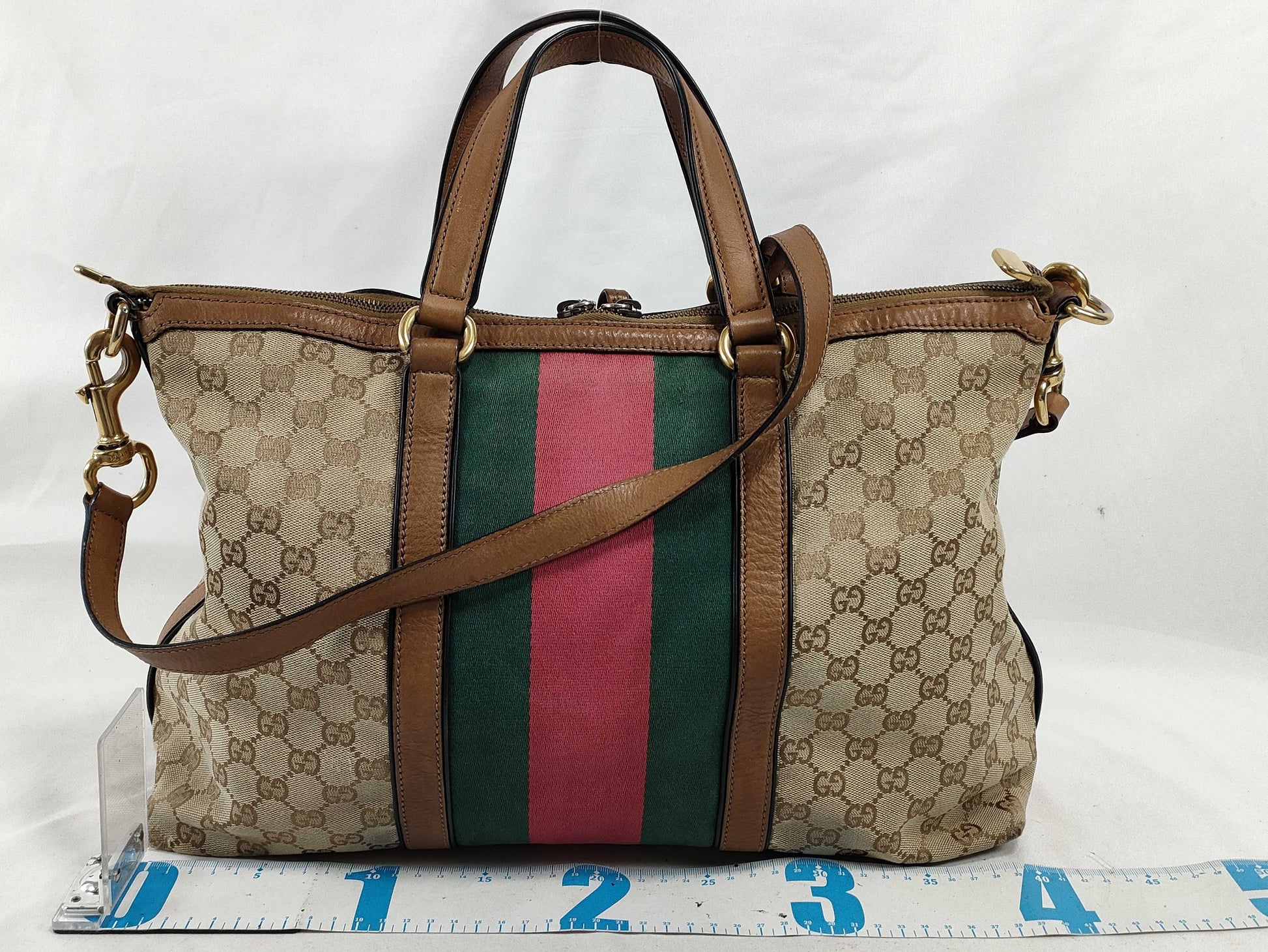 GUCCI GG Canvas GG Pattern Sherry Line Tote Bag Tote Bag