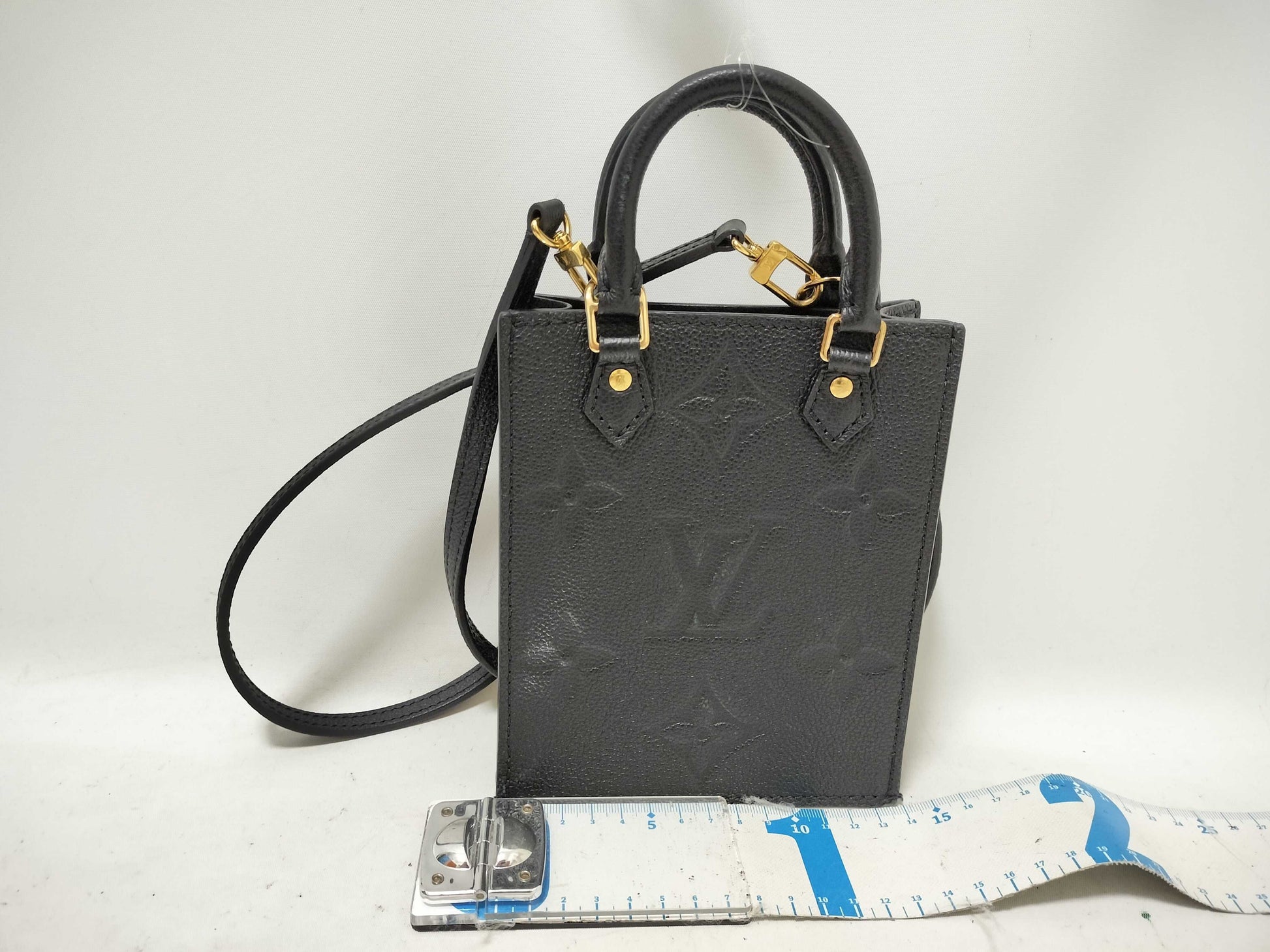 LOUIS VUITTON Monogram Empreinte Louis Vuitton M81417 Petite Sac Plat RFID Enabled Handbag
