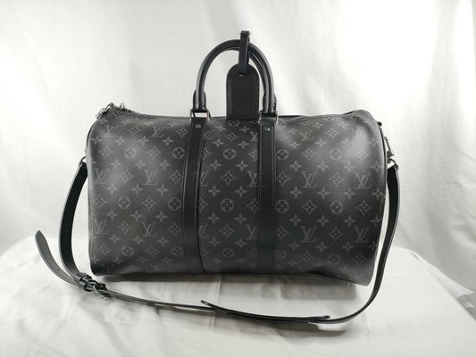 LOUIS VUITTON Louis Vuitton Keepall 45 Bandouliere Monogram Eclipse Boston Bag