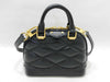 LOUIS VUITTON Vuitton M83048 Maltage NanoAlma Leather Black Handbag