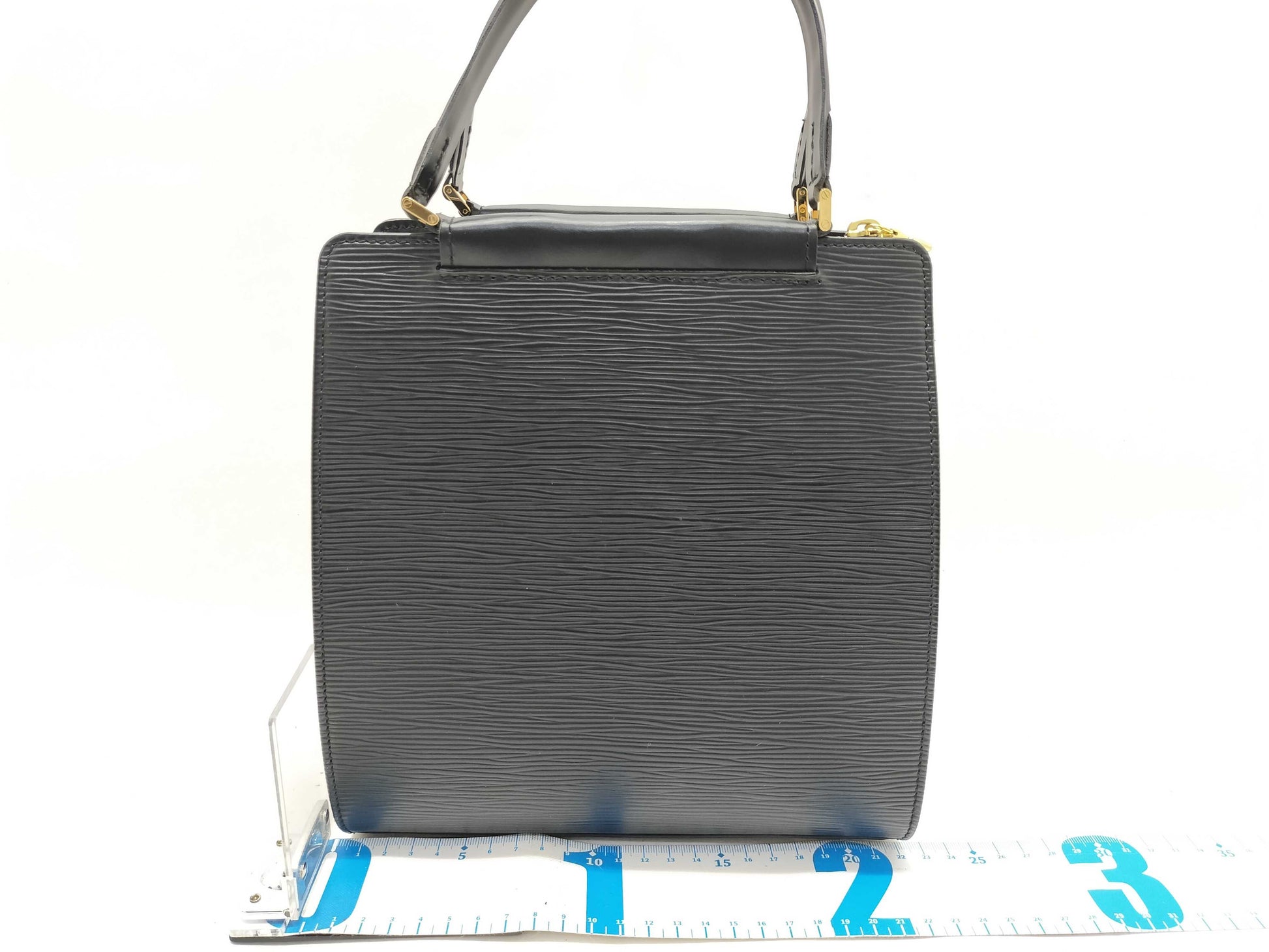 LOUIS VUITTON Epi Vuitton M52012 Figali PM Epi Handbag Leather Noir Black Black Handbag