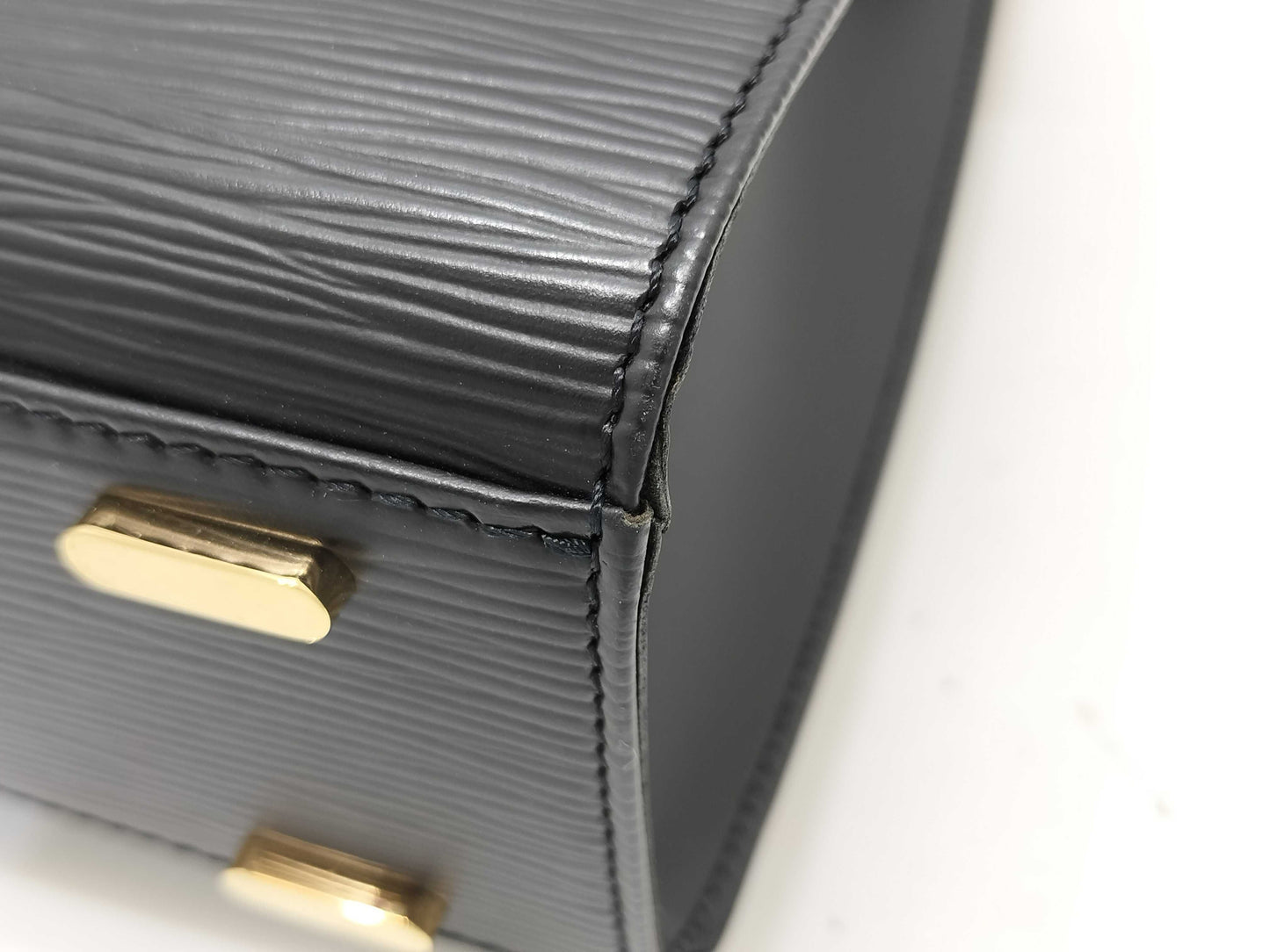 LOUIS VUITTON Epi Vuitton M52012 Figali PM Epi Handbag Leather Noir Black Black Handbag