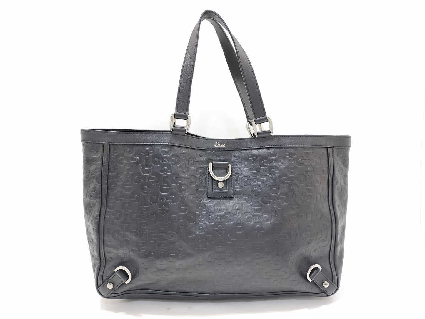 GUCCI Gucci 293580 Tote Bag Black PVC Tote Bag