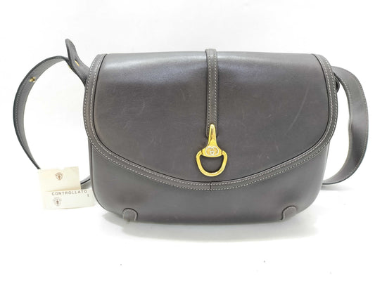 GUCCI Gucci 48 001 Shoulder Bag Leather Brown Shoulder Bag