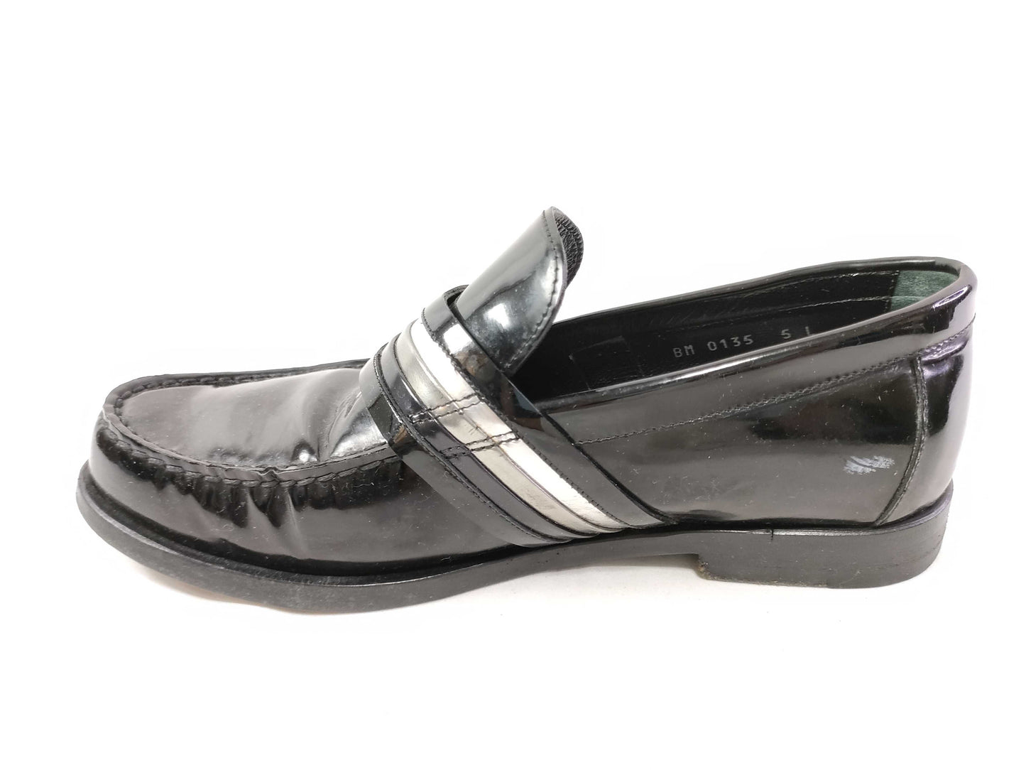 LOUIS VUITTON Enamel Loafers Black Box Business Shoes