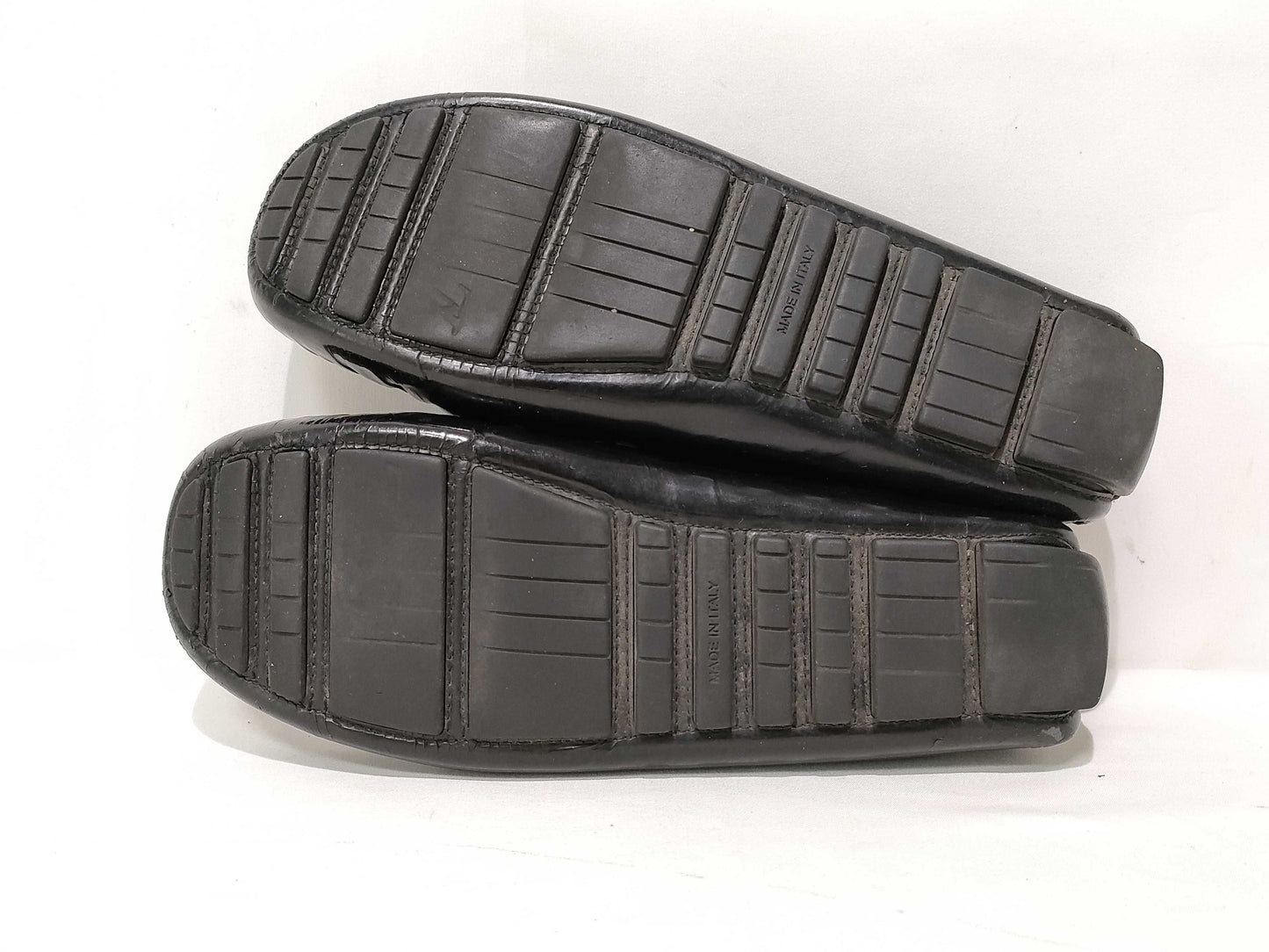LOUIS VUITTON Louis Vuitton Driving Shoes Black Loafers