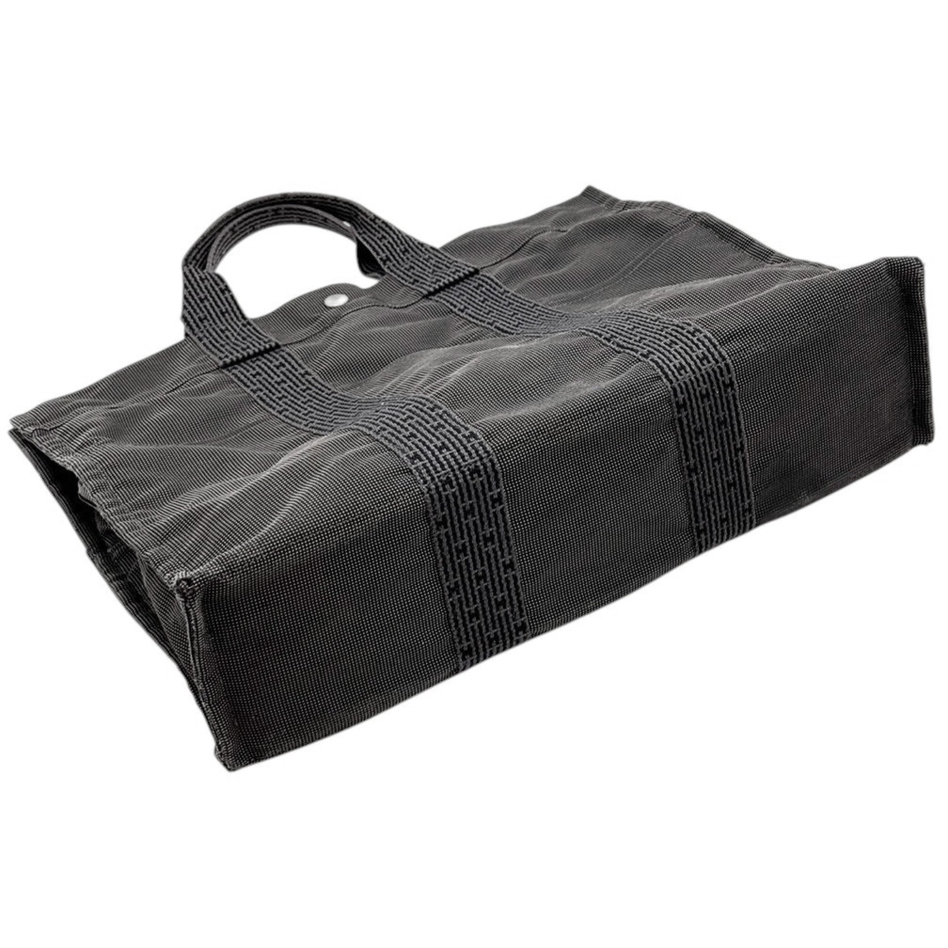 HERMES Bag HERMES Ale Line MM Tote Bag Canvas Large A4 Size Grey Tote Bag