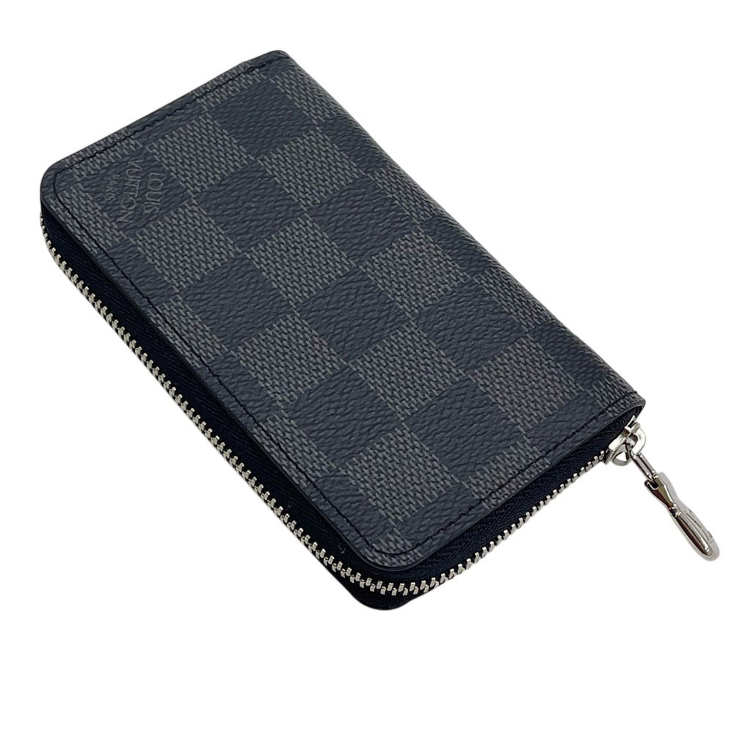 LOUIS VUITTON Louis Vuitton Coin Case N63076 Zippy Coin Purse Damier Graffitt Black Grey Coin Purse Round Zipper LOUIS VUITTON Coin Case
