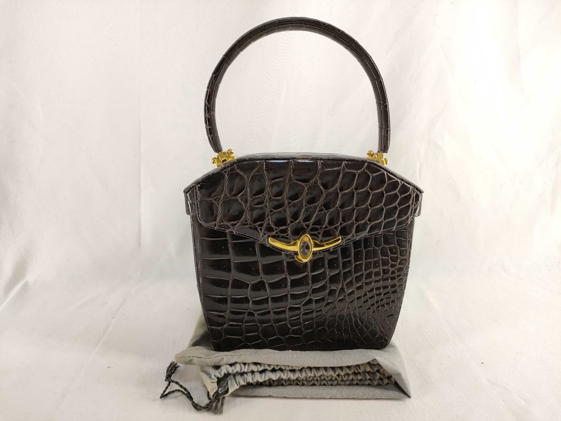 Contes Croco Vanity Bag Handbag Handbag Handbag