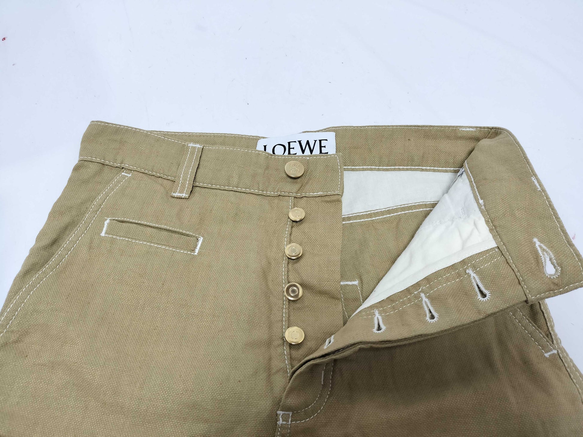 LOEWE 6976 Current Loewe Bottoms with Logo Hardware and Back Logo Pants