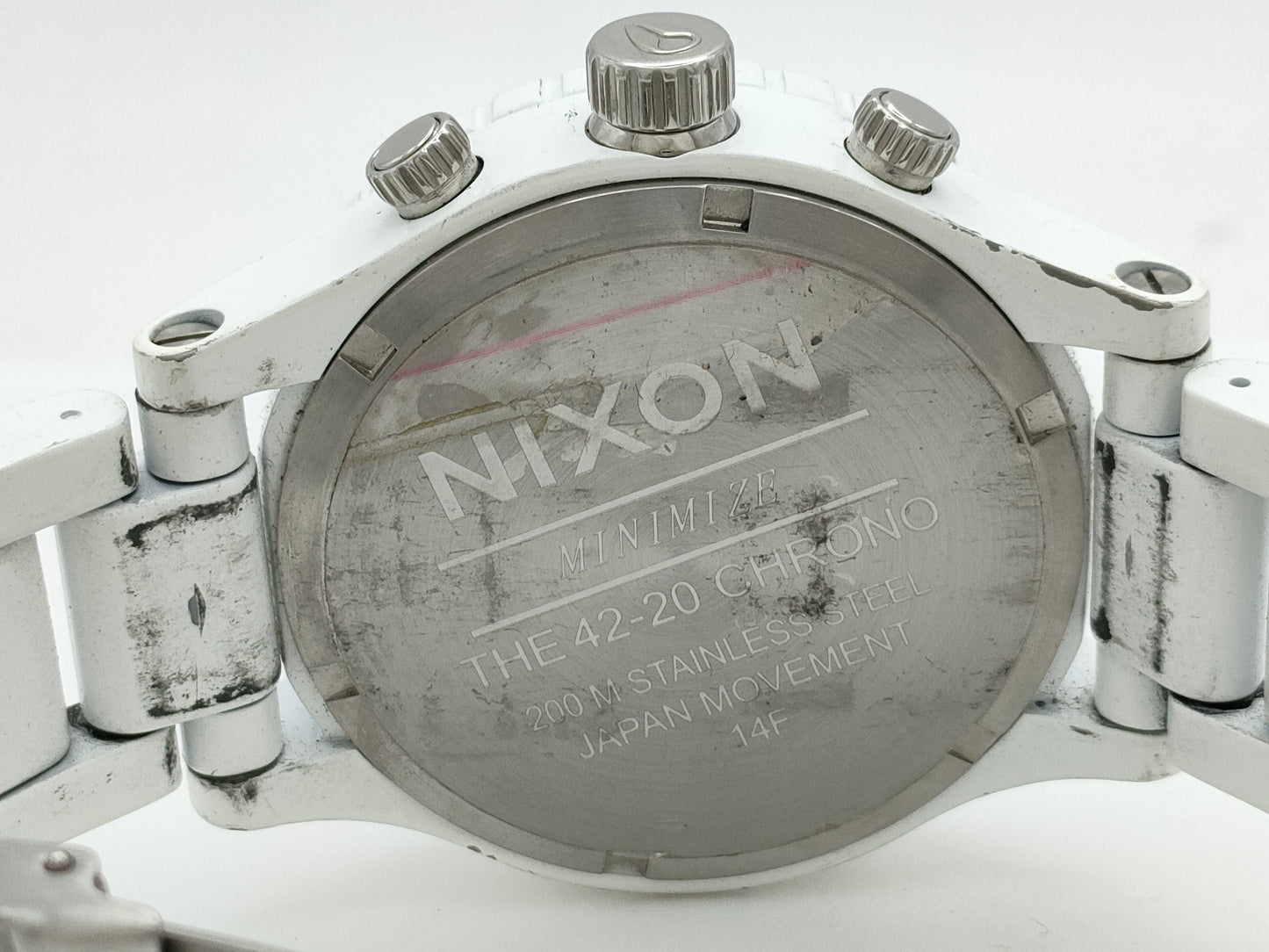 Nixon 42-20 White Chrono 14F Quartz Immovable Men's Watch