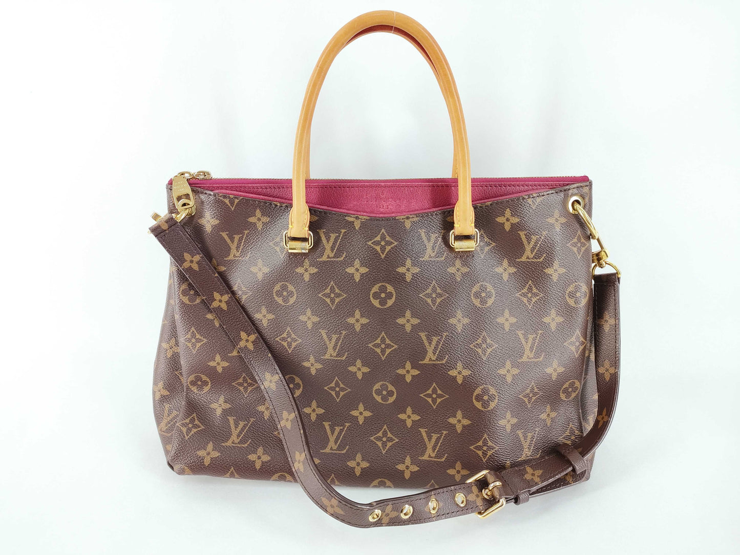 LOUIS VUITTON Monogram Pallas BB 2-Way Handbag/Shoulder Bag, Raisin Dark Bordeaux, M42961