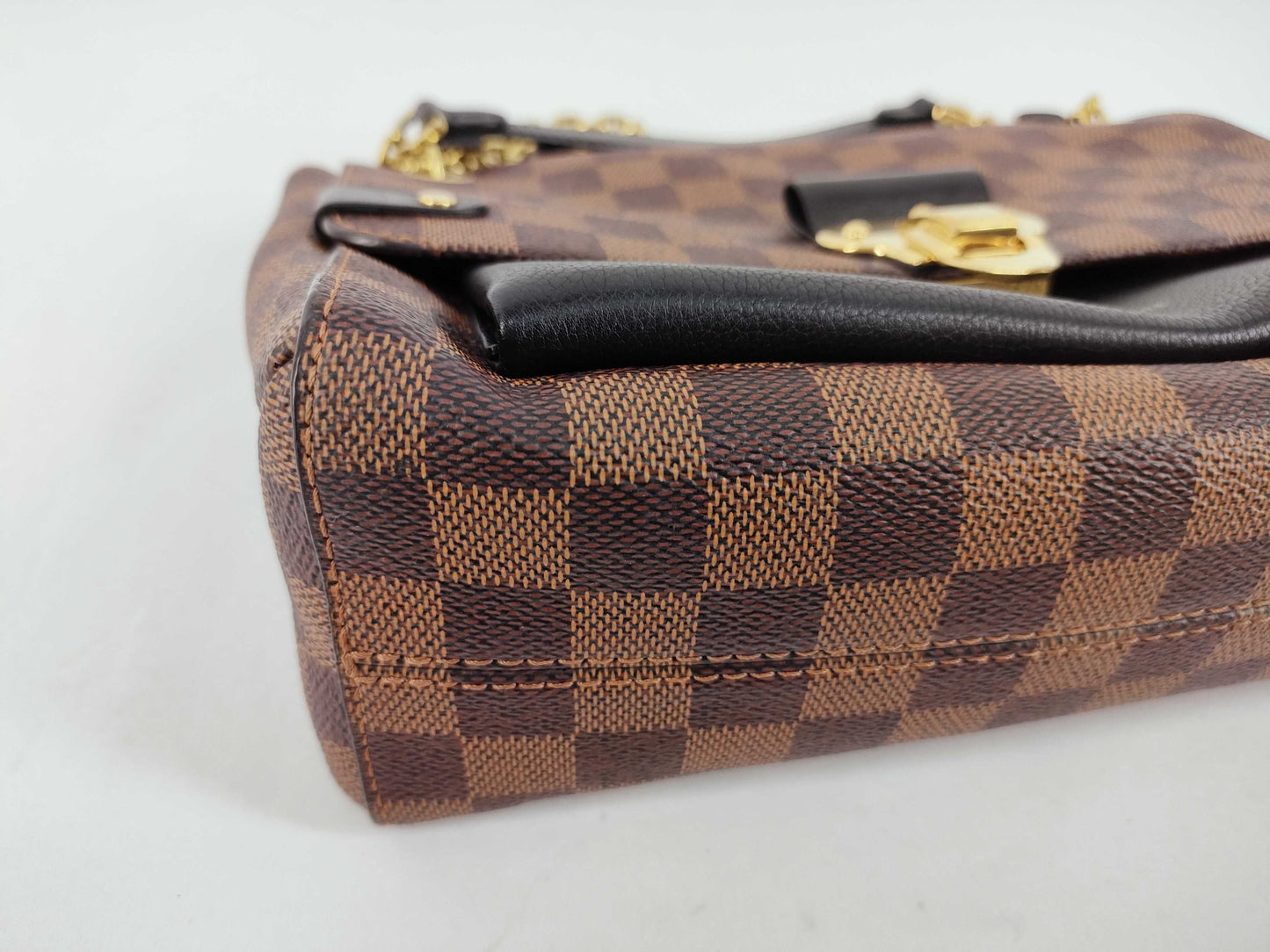 LOUIS VUITTON Damier Ebene Chain Shoulder Bag, Vavan PM, N40108, Black