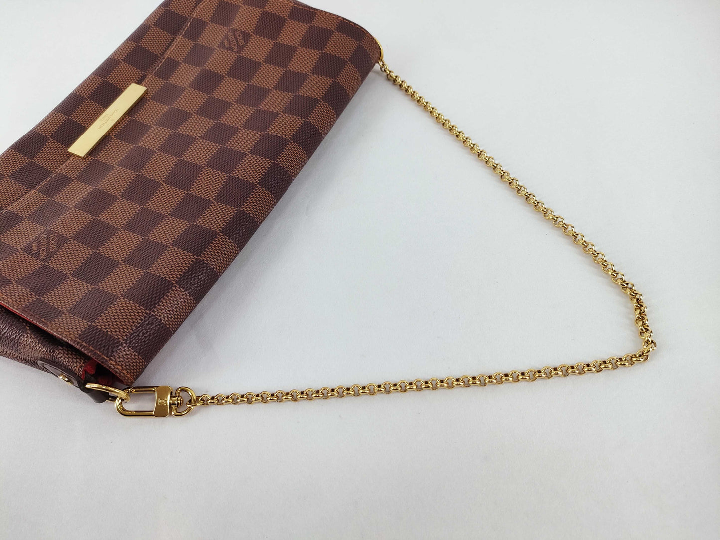 LOUIS VUITTON Damier Favorite MM 2-Way Accessory Pouch Shoulder Bag