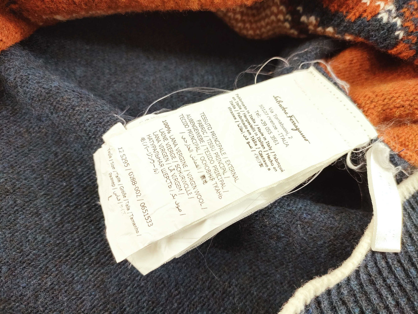 Salvatore Ferragamo FERRAGAMO Knit Sweater, Size L, Tops