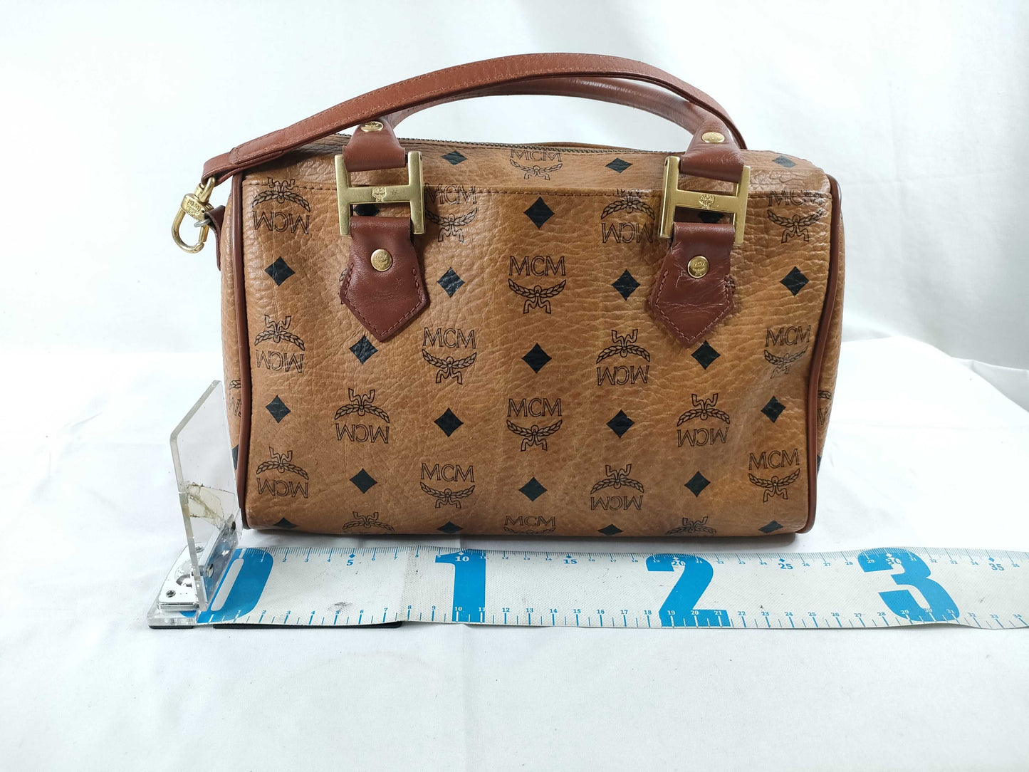 MCM MCM 2-Way Handbag with Shoulder Strap Mini Boston Handbag