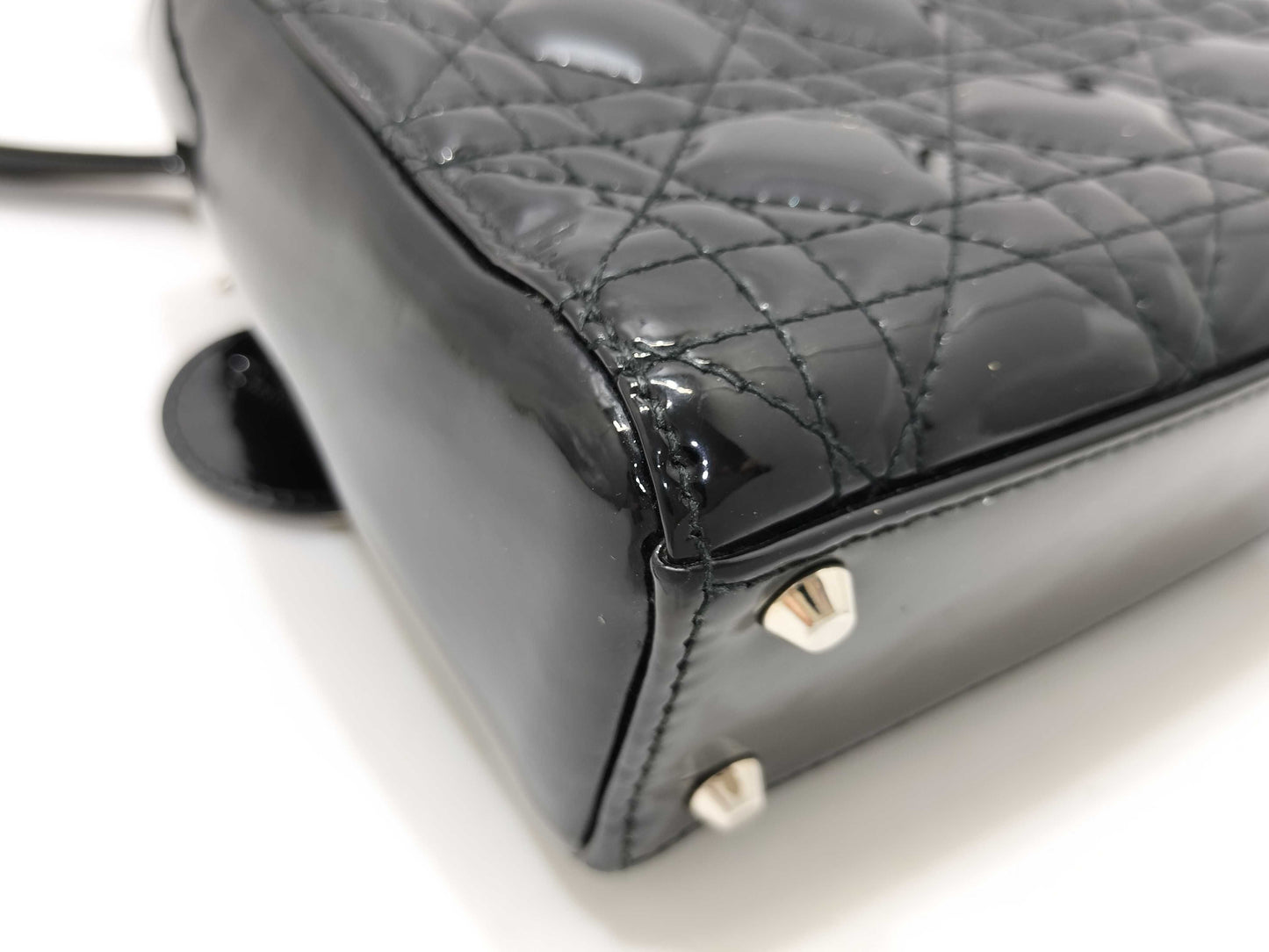 Dior Lady Dior Lady Dior Mini Enamel Handbag Handbag Handbag