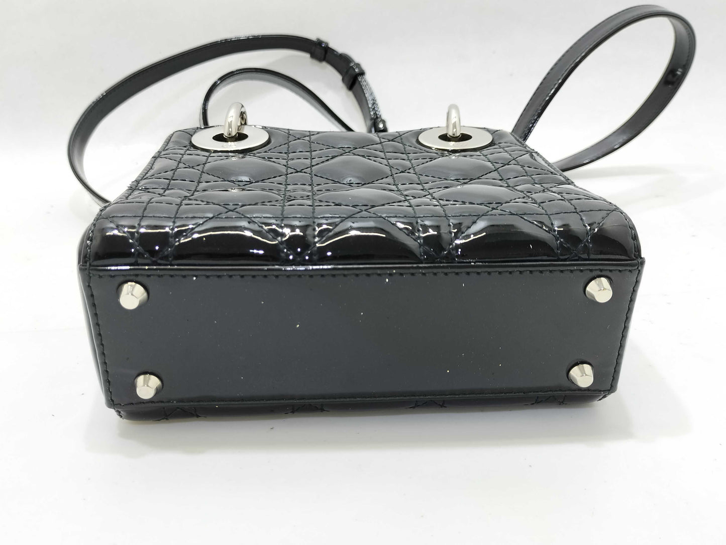 Dior Lady Dior Lady Dior Mini Enamel Handbag Handbag Handbag