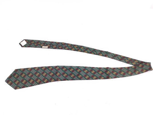 HERMES Hermes necktie, green, unused, with pouch.