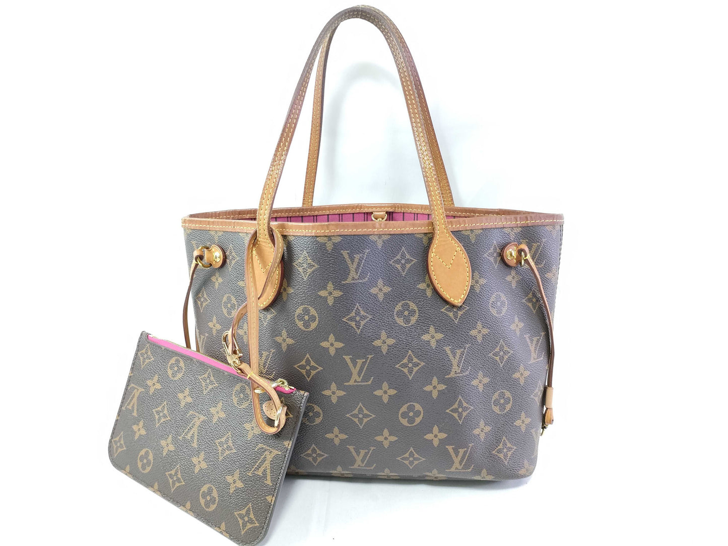 LOUIS VUITTON Monogram Neverfull PM Pivoine Tote Bag M41245/AR3109