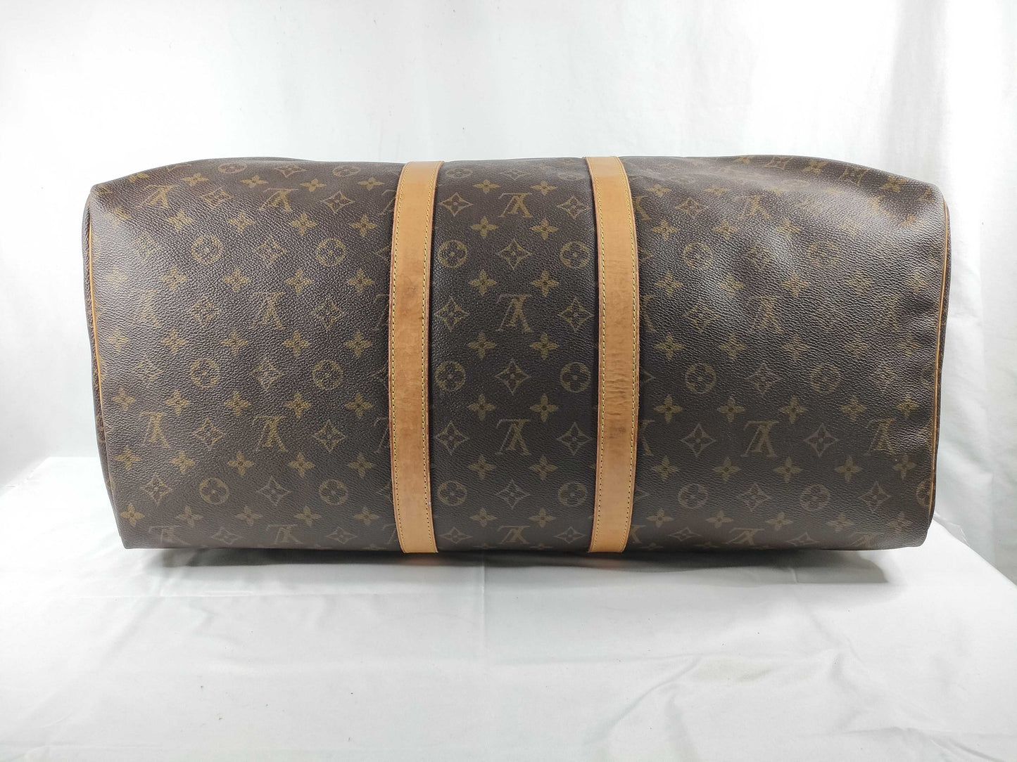LOUIS VUITTON Monogram Keepall 55 Boston Bag, Monogram Leather, Brown, M41424/FL0999 Boston Bag