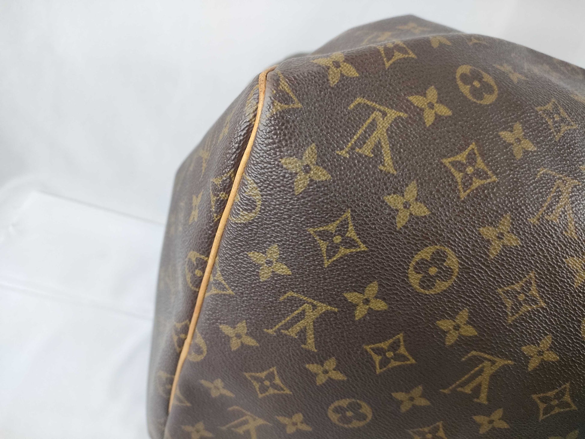 LOUIS VUITTON Monogram Keepall 55 Boston Bag, Monogram Leather, Brown, M41424/FL0999 Boston Bag