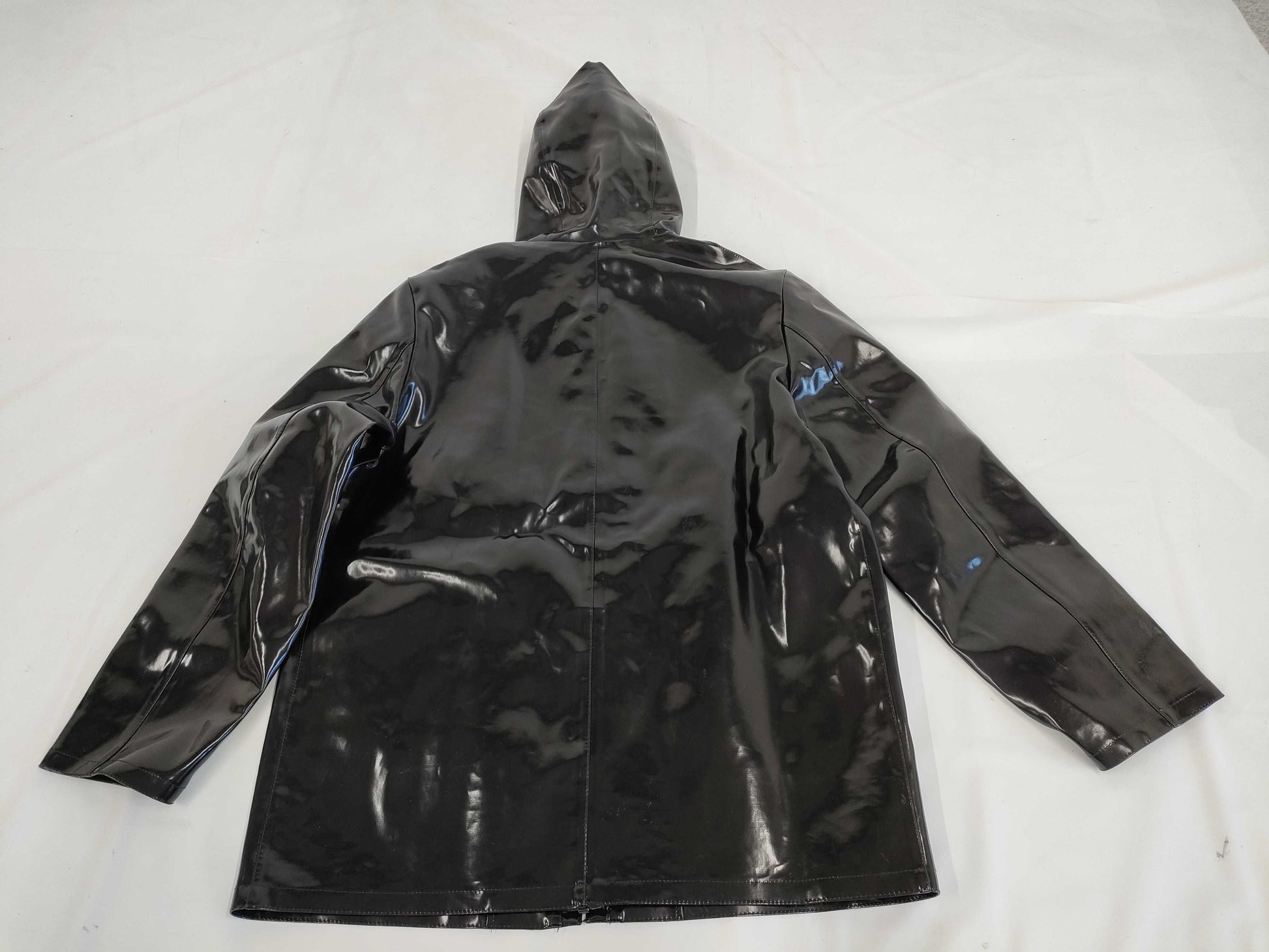 LOUIS VUITTON Louis Vuitton Enamel Hoodie Coat Black 48 Coat