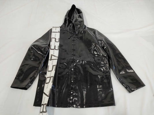 LOUIS VUITTON Louis Vuitton Enamel Hoodie Coat Black 48 Coat
