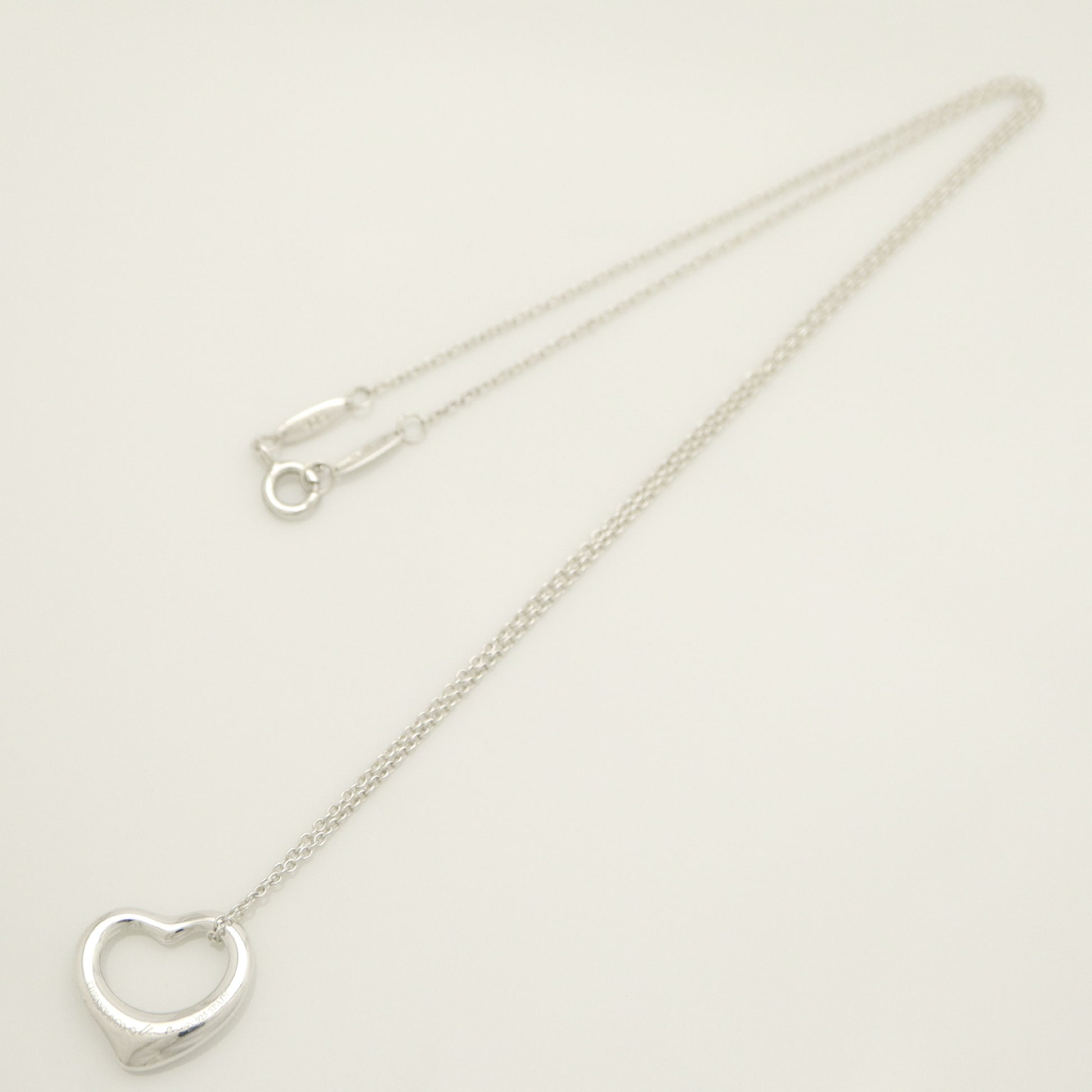 Tiffany&Co. Tiffany&Co. Tiffany&Co. TIFFANY&Co. Open Heart 16mm Elsaperetti Necklace Silver 925 SV925 Weight 3.70g Necklace