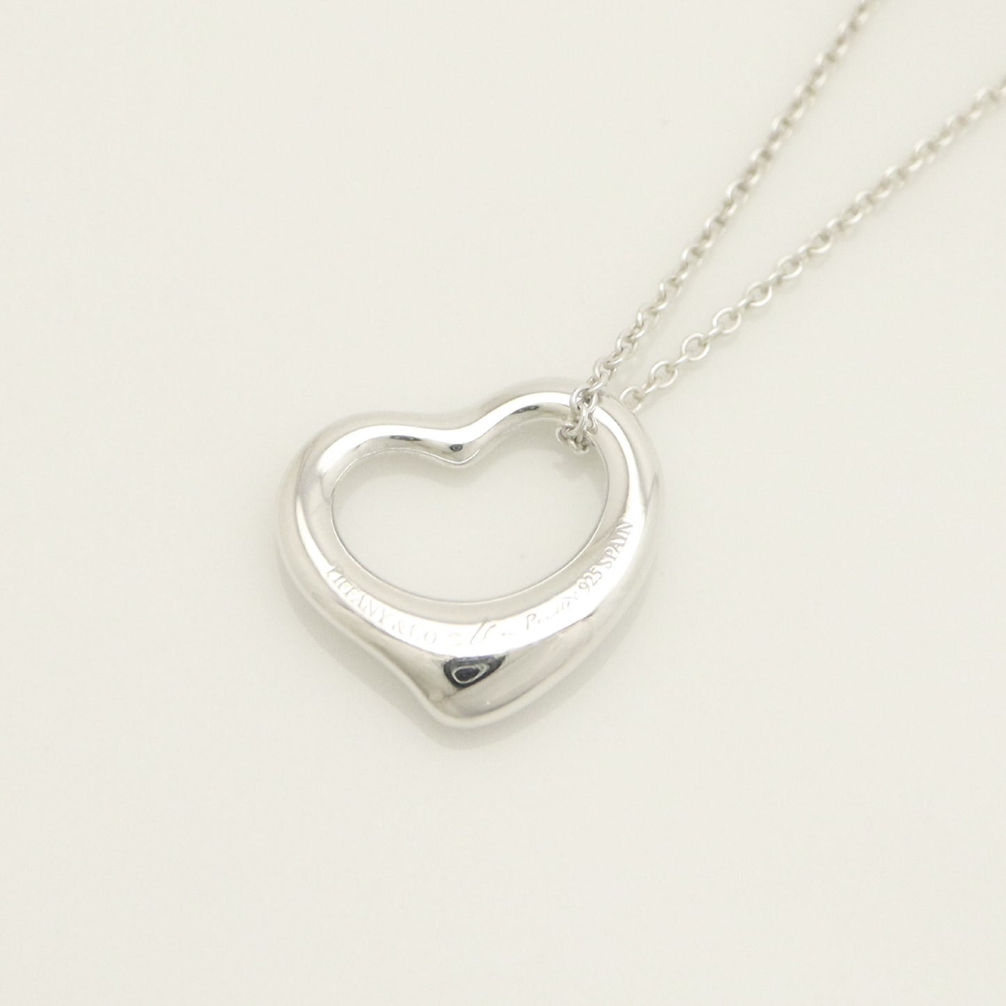 Tiffany&Co. Tiffany&Co. Tiffany&Co. TIFFANY&Co. Open Heart 16mm Elsaperetti Necklace Silver 925 SV925 Weight 3.70g Necklace