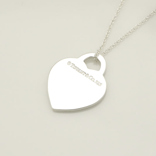 Tiffany&Co. Tiffany&Co. Tiffany&Co. Tiffany&Co. Return to Tiffany Heart Tag Enamel Necklace Silver925 SV925 Weight 3.26g Necklace