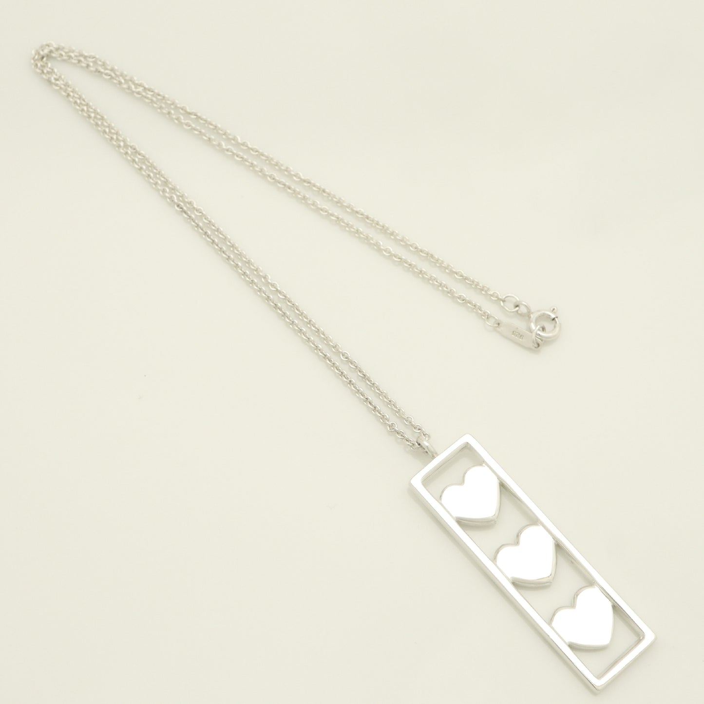 Tiffany&Co. Tiffany&Co. Tiffany&Co. Triple Heart Band Plate Necklace Silver925 SV925 Weight 9.35g Necklace
