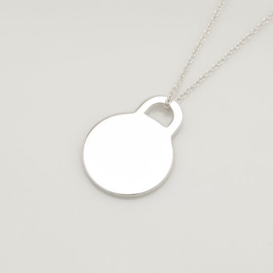 Tiffany&Co. Tiffany&Co. Tiffany&Co. Tiffany&Co. Return to Tiffany Round Tag Necklace Silver 925 SV925 Weight 3.46g Necklace