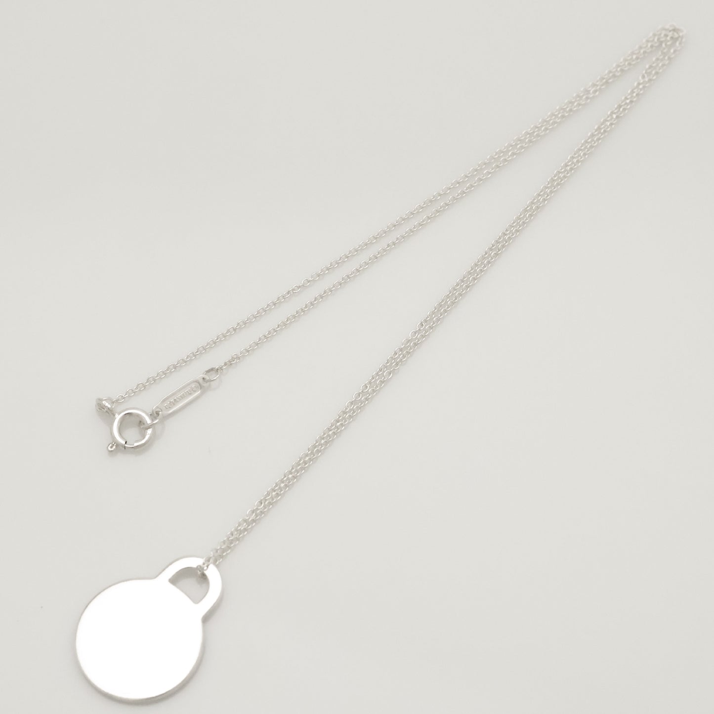 Tiffany&Co. Tiffany&Co. Tiffany&Co. Tiffany&Co. Return to Tiffany Round Tag Necklace Silver 925 SV925 Weight 3.46g Necklace