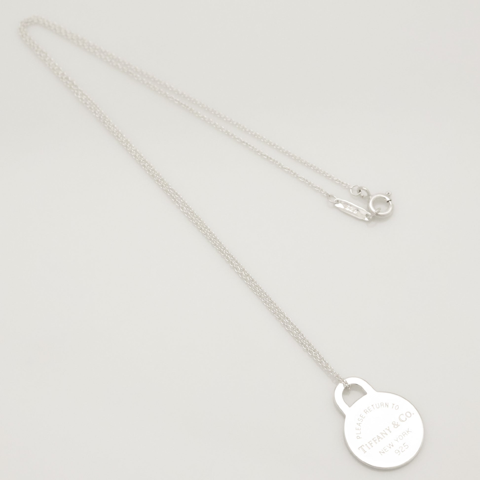 Tiffany&Co. Tiffany&Co. Tiffany&Co. Tiffany&Co. Return to Tiffany Round Tag Necklace Silver 925 SV925 Weight 3.46g Necklace