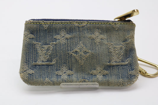 LOUIS VUITTON Monogram Denim Coin Case